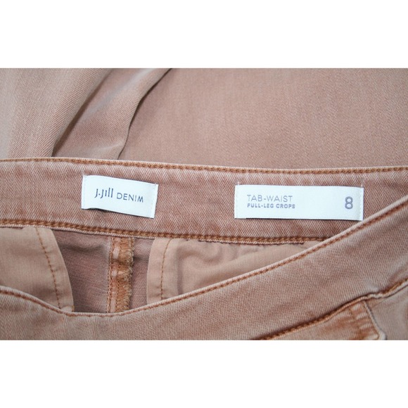 J. Jill Wide Leg Crop Denim Pants Cinnamon Henna Fall Winter Spring MidRise - Picture 7 of 11